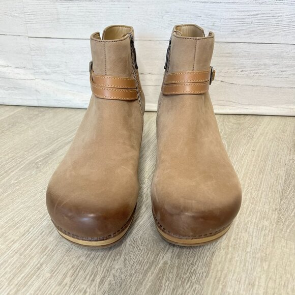 Dansko Boots Womens Size 10/41 Brook Taupe Burnished Nubuck Leather Boot - Picture 5 of 16